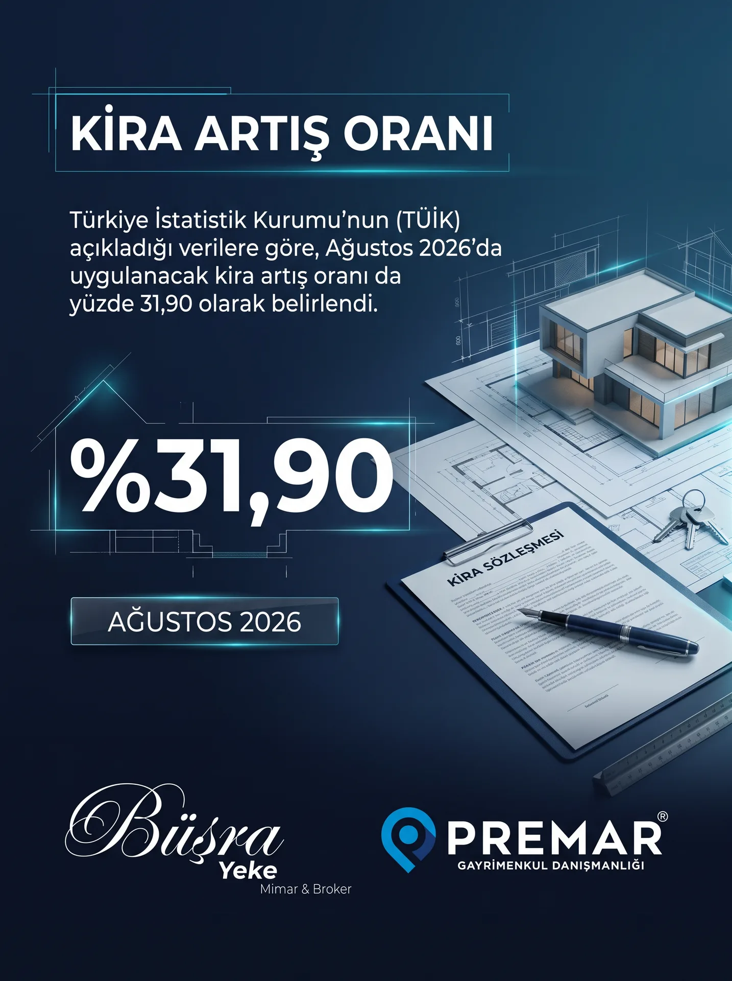 Kira Artış Oranı Bilgilendirme Postu